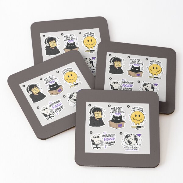 Item preview, Gen Z Motivation & Mood Sticker Pack designed and sold by DiligentCreations.