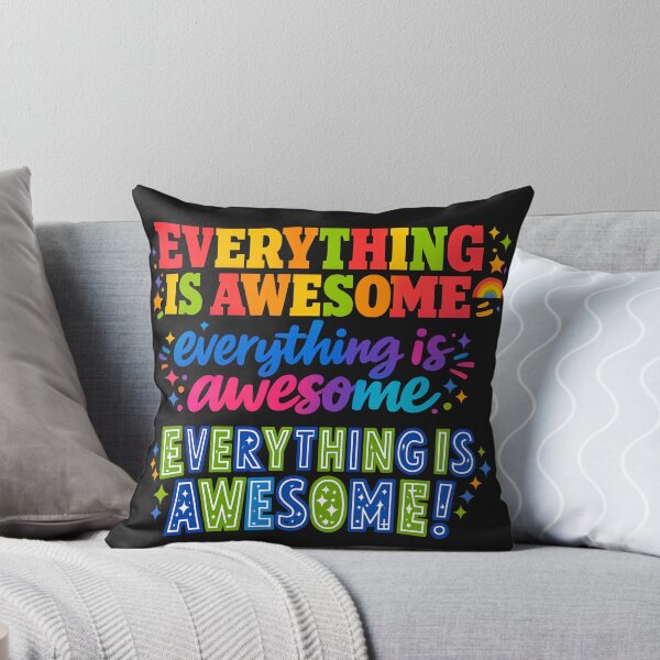 Item preview, Everything Is Awesome Colorful Text designed and sold by Byte-shirt.