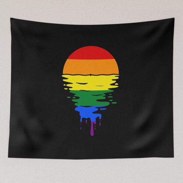 Artikelvorschau, Dripping Rainbow Pride Sunset LGBTQ+ Colors entworfen und verkauft von marke770.