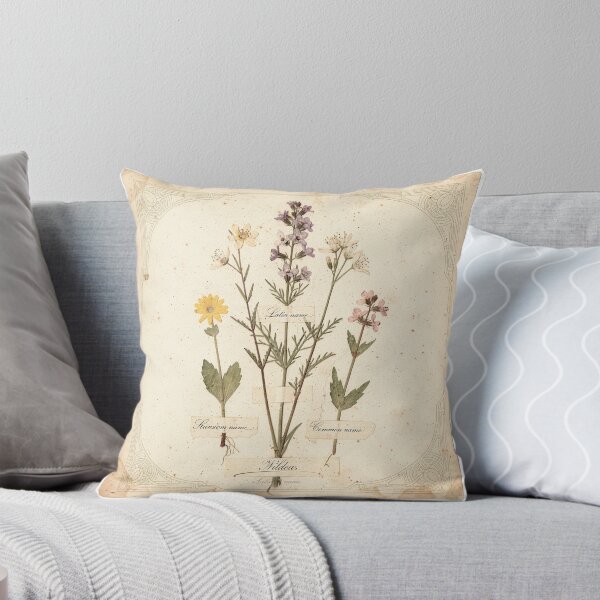Item preview, Antique Pressed-Wildflower Herbarium Plate designed and sold by PictorialWhimsy.