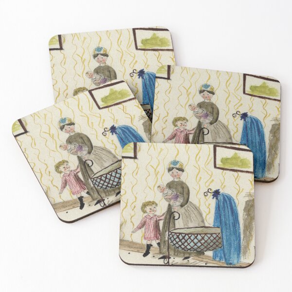 Item preview, Nursemaid puts baby to bed in Victorian England designed and sold by TerryKerrImages.