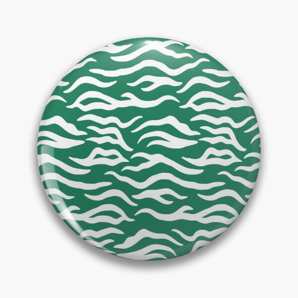 Item preview, Green and White tiger print designed and sold by pattern-archive.