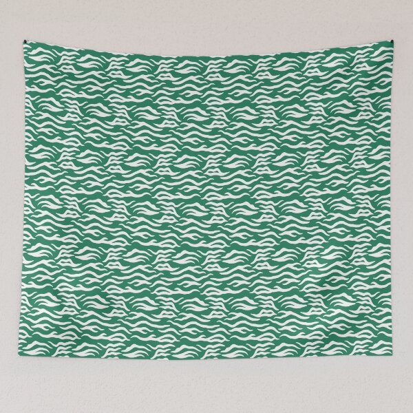 Item preview, Green and White tiger print designed and sold by pattern-archive.