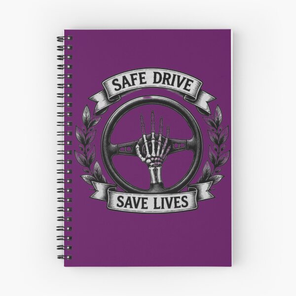 Item preview, Safe Drive Save Lives – Skeleton Hand Steering Wheel Gothic Driver Design designed and sold by RAYBIL.