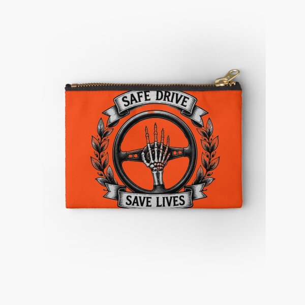 Item preview, Safe Drive Save Lives – Skeleton Hand Steering Wheel Gothic Driver Design designed and sold by RAYBIL.