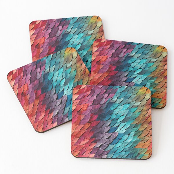 Item preview, Rainbow Paper Scale Shingles Seamless Photo Texture designed and sold by DigitaICraft.