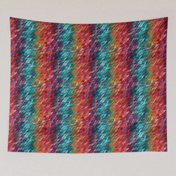 Item preview, Rainbow Paper Scale Shingles Seamless Photo Texture designed and sold by DigitaICraft.
