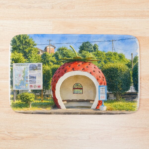 Item preview, Strawberry Bus Stop designed and sold by HOMETOWN86.