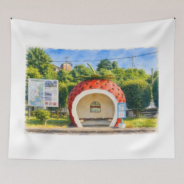 Item preview, Strawberry Bus Stop designed and sold by HOMETOWN86.