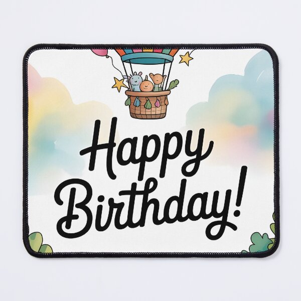 Item preview, Hot Air Balloon Happy Birthday designed and sold by Clockwork and Bloom.