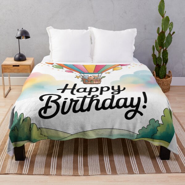 Item preview, Hot Air Balloon Happy Birthday designed and sold by Clockwork and Bloom.
