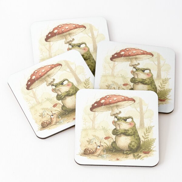 Item preview, Grumpy Toad Won't Share His Mushroom Umbrella designed and sold by PictorialWhimsy.