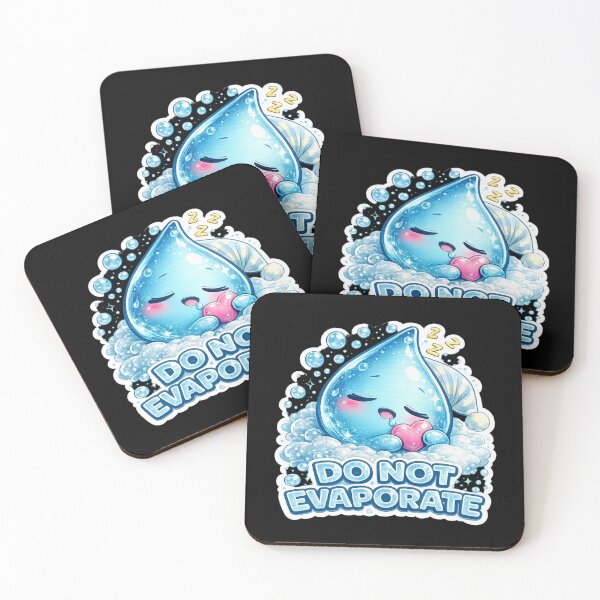 Item preview, Sleepy Water Drop | Cute Kawaii Hydration Sticker | Do Not Evaporate designed and sold by Timeless Junction.