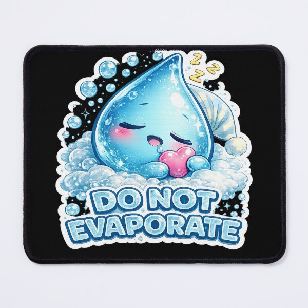 Item preview, Sleepy Water Drop | Cute Kawaii Hydration Sticker | Do Not Evaporate designed and sold by Timeless Junction.