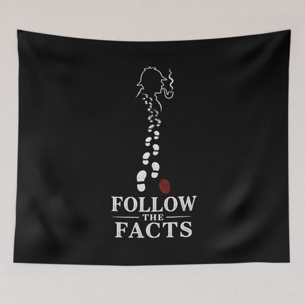 Item preview, Follow The Facts Sherlock Holmes Footprint Minimalist Art designed and sold by Fenay Designs.