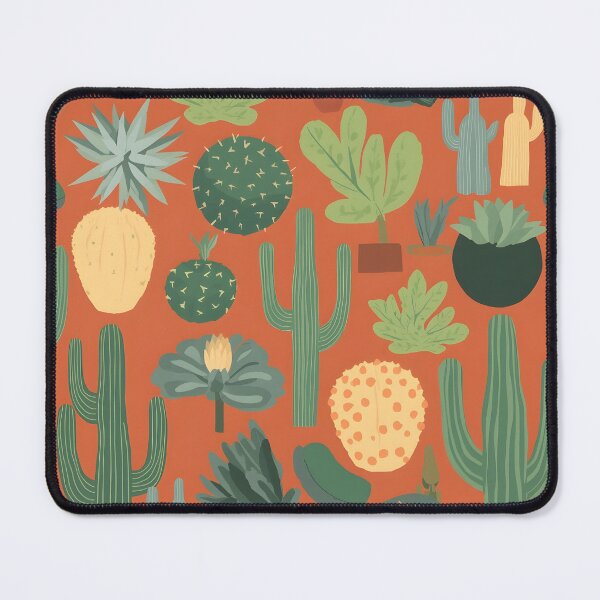 Item preview, Colorful Cactus Desert Pattern on Terracotta designed and sold by Luna-Flow.