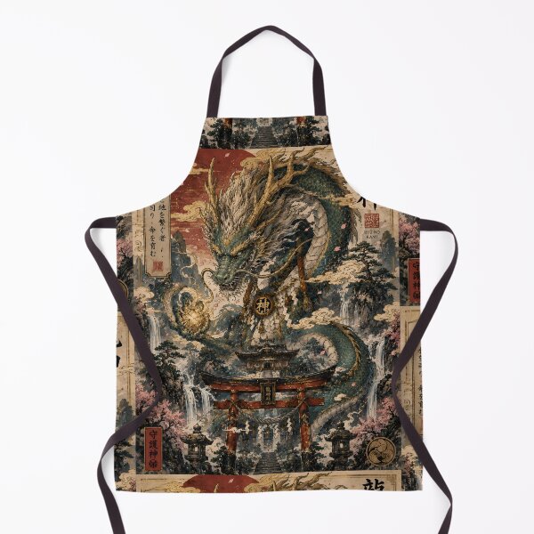 Item preview, Dragon Kami – Divine Guardian of the Celestial Shrine | Yokai Zodiac Collection designed and sold by KMChronicles.