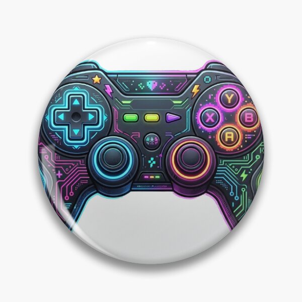 Item preview, RGB Rainbow Circuit Gaming Controller Sticker designed and sold by UrbanVoid Studio.