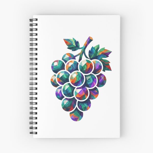 Item preview, Geometric Grapes Low Poly Colorful Fruit Art designed and sold by VintryOff.
