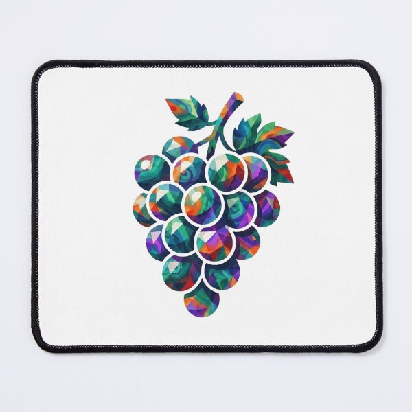 Item preview, Geometric Grapes Low Poly Colorful Fruit Art designed and sold by VintryOff.