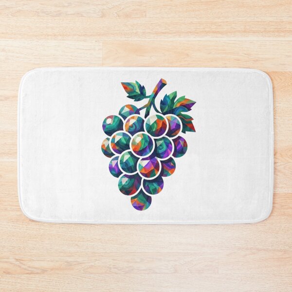 Item preview, Geometric Grapes Low Poly Colorful Fruit Art designed and sold by VintryOff.