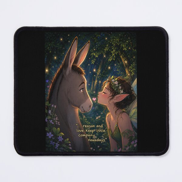 Item preview, Titania and Bottom A Midsummer Night’s Dream Quote Fairy Donkey Romance designed and sold by Maljonic.