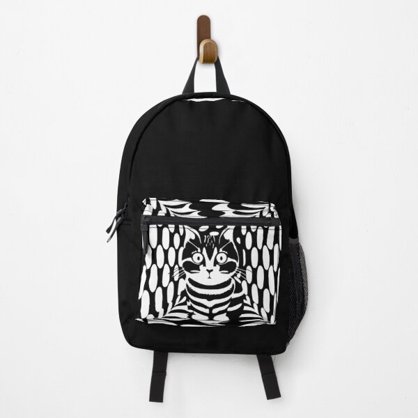Item preview, Black and white op art with kitten designed and sold by memendesign.