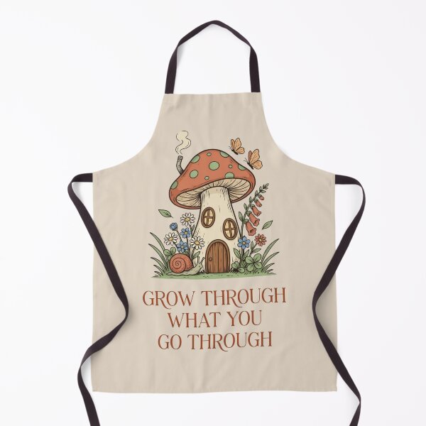 Item preview, Cottagecore Mushroom Botanical Quote - Grow Through What You Go Through designed and sold by Design_Your_Day.