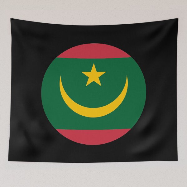 Item preview, Mauritania Circle Flag MR designed and sold by shitpostee.