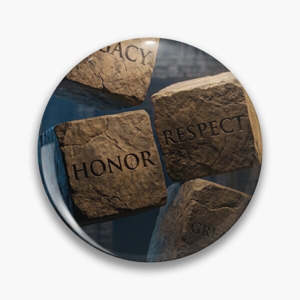 Item preview, LEGACY HONOR RESPECT GREATNESS - Ancient Stone Cubes Wall Art designed and sold by RAMHEARTS.