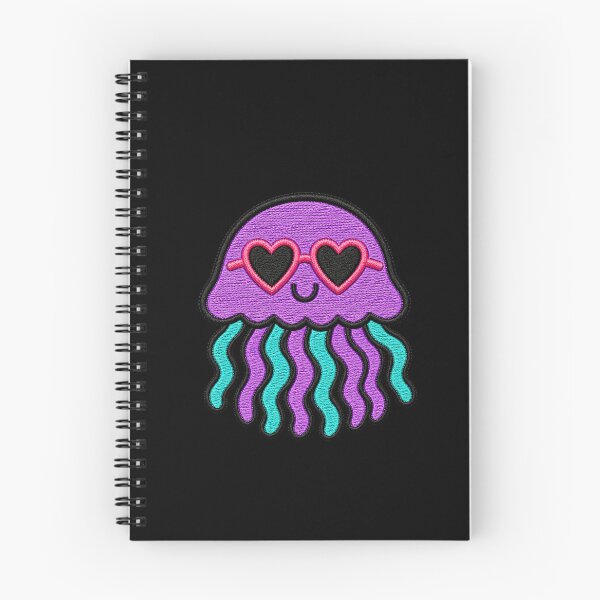 Item preview, Sweet Jellyfish Embroidery Patch | Kawaii Jellyfish with Heart Sunglasses designed and sold by ColorSplash123.