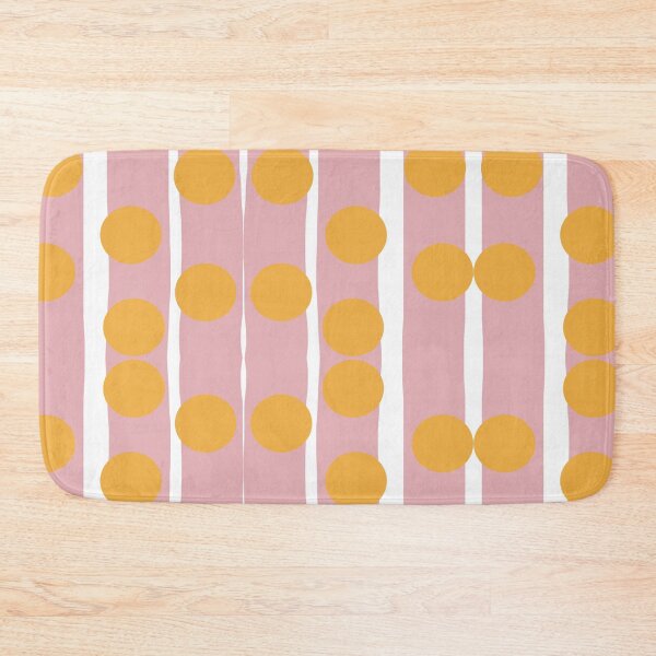 Item preview, Retro Pink and Yellow Polka Dot Stripes Pattern designed and sold by Ailiida.