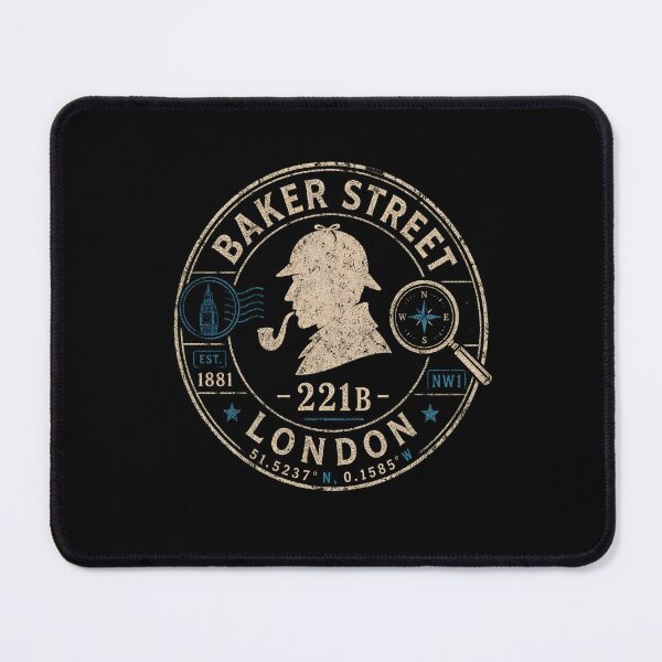 Item preview, Baker Street London 221B Sherlock Holmes Vintage Postal Stamp Badge designed and sold by Fenay Designs.