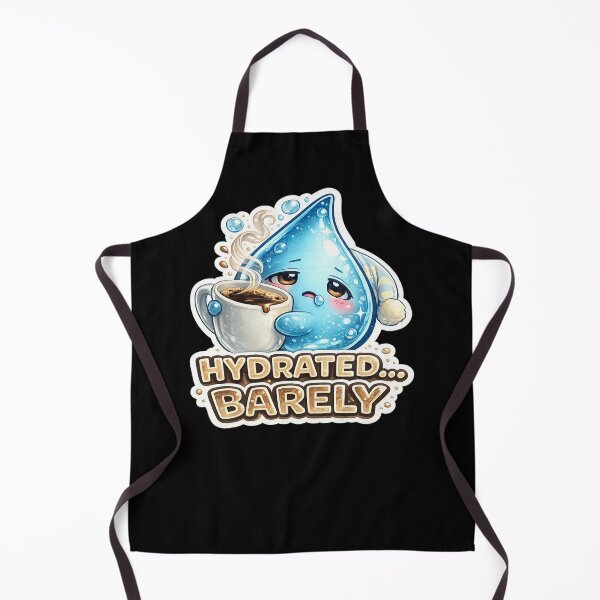 Item preview, Hydrated... Barely | Cute Coffee Water Drop Sticker | 3D Kawaii Hydration Mascot designed and sold by Timeless Junction.
