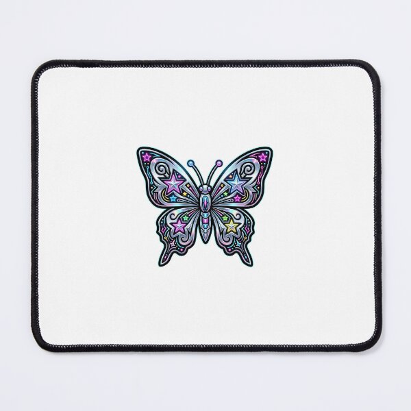 Item preview, Y2K Retro Neon Butterfly Star Aesthetic Sticker designed and sold by UrbanVoid Studio.