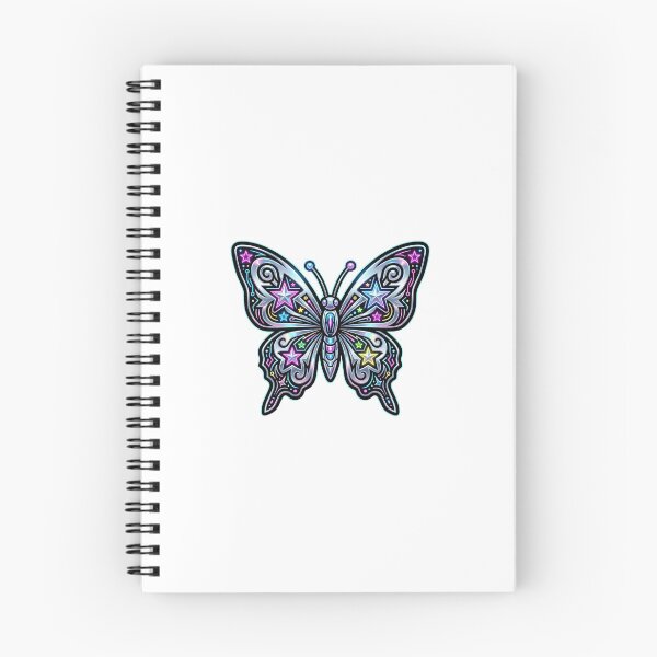 Item preview, Y2K Retro Neon Butterfly Star Aesthetic Sticker designed and sold by UrbanVoid Studio.