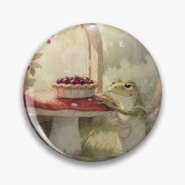 Item preview, Frog Baking a Tiny Berry Pie designed and sold by PictorialWhimsy.