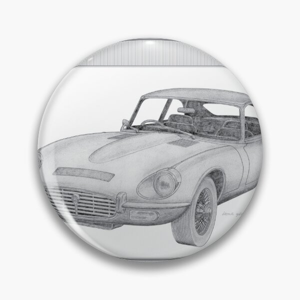Item preview, Jaguar E Type Series 3 2+2 Coupé Hand-drawn designed and sold by Classic Car Art Drawings.
