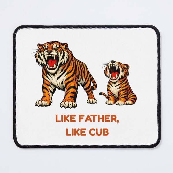 Item preview, Like Father, Like Cub – Tiger Father’s Day Illustration designed and sold by ROARSOME DESiGNS.