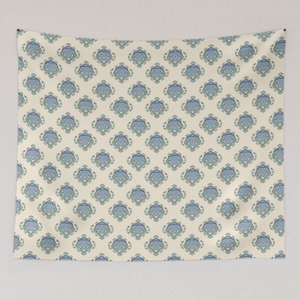 Item preview, Ornamental Acorn Botanical Pattern Blue Green Vintage Nature Aesthetic Design designed and sold by Almanzart.