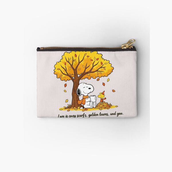 Item preview, Love Is Cozy Scarves, Golden Leaves, And You Peanuts Fall Season Fan designed and sold by LysiTHWIP.