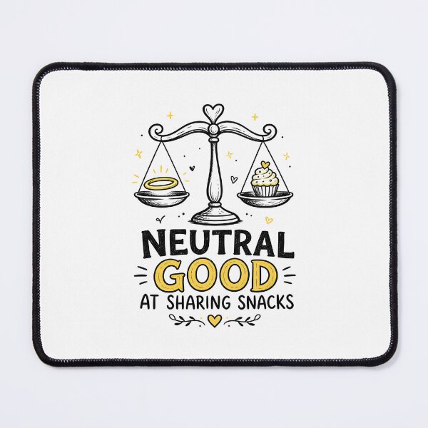 Item preview, Neutral Good At Sharing Snacks Funny Alignment Chart Art designed and sold by Fenay Designs.