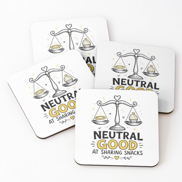 Item preview, Neutral Good At Sharing Snacks Funny Alignment Chart Art designed and sold by Fenay Designs.