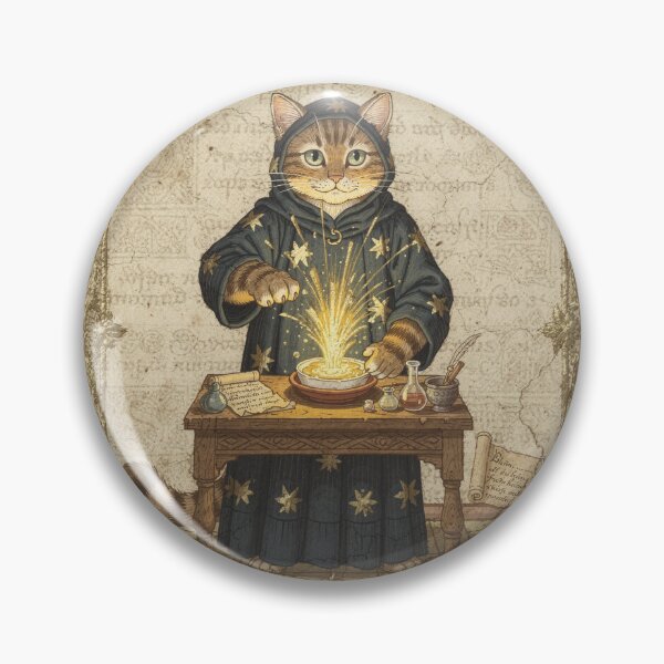 Item preview, Cat Alchemist Turning Milk Into Gold designed and sold by PictorialWhimsy.