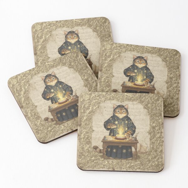 Item preview, Cat Alchemist Turning Milk Into Gold designed and sold by PictorialWhimsy.