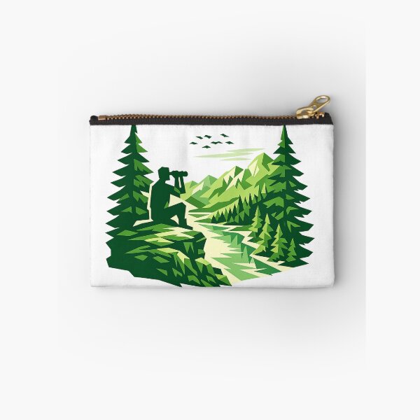 Item preview, Green Mountain Explorer Silhouette - Geometric Nature Adventure Art designed and sold by myforestfog.