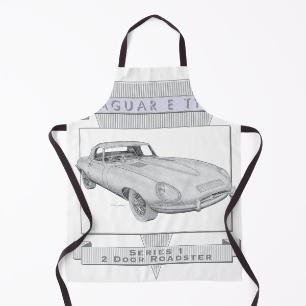 Item preview, Jaguar E Type Series 1 2 Door Roadster Hand-drawn designed and sold by Classic Car Art Drawings.