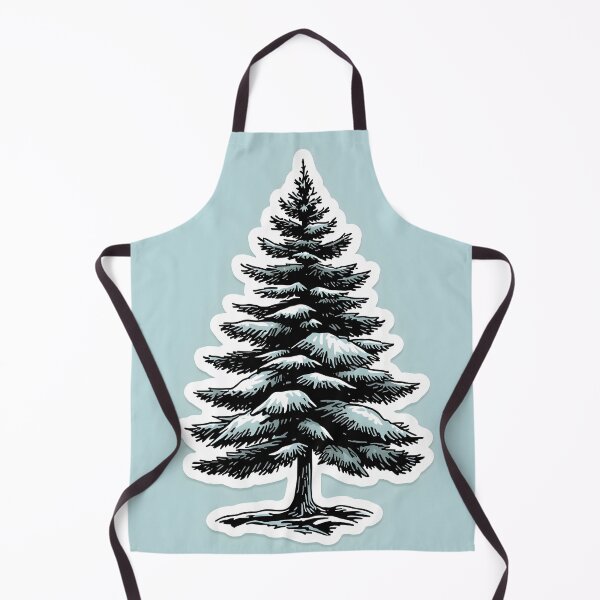 Item preview, Snowy Pine Tree Black Ink Sticker Art designed and sold by Luna-Flow.