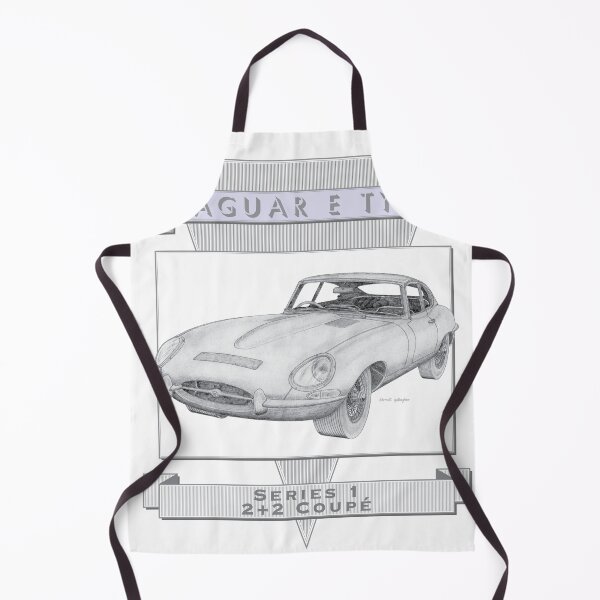 Item preview, Jaguar E Type Series 1 2+2 Coupé Hand-drawn designed and sold by Classic Car Art Drawings.