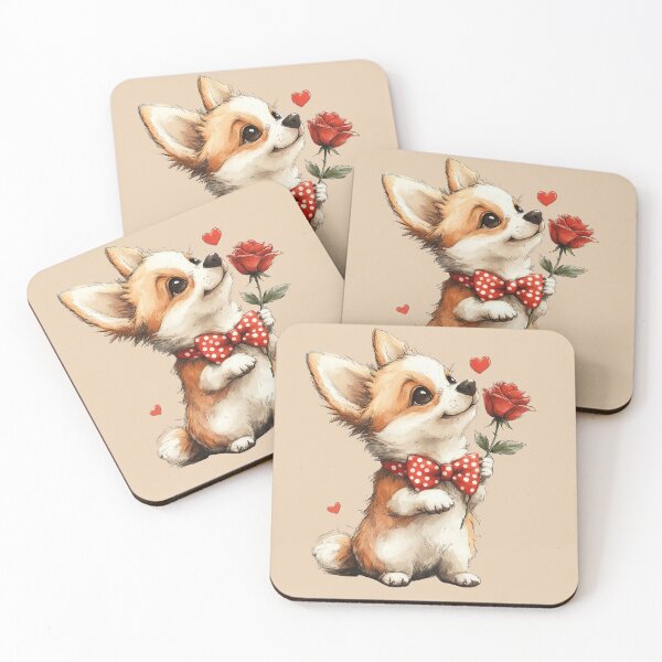 Item preview, Cute Corgi With Rose designed and sold by Erika Kaisersot.